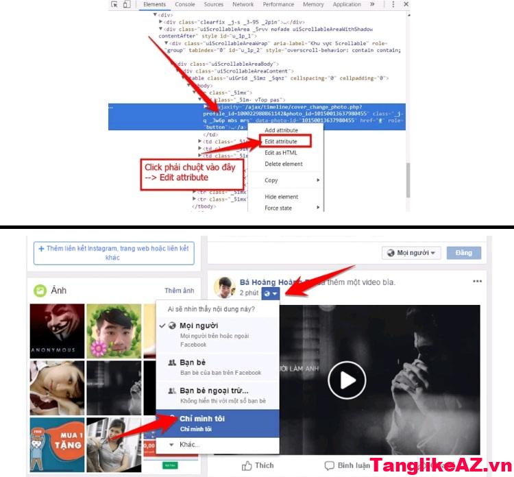Cách để ảnh bìa chế độ Chỉ mình tôi trên Facebook đơn giản