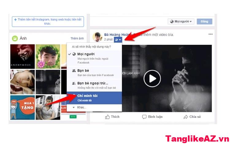 Cách để ảnh bìa chế độ Chỉ mình tôi trên Facebook đơn giản