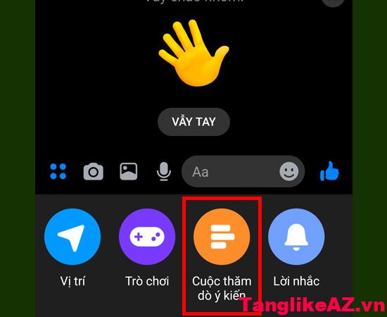 Sau khi chọn xong hãy chọn Thăm dò ý kiến. Hướng dẫn tạo cuộc thăm dò ý kiến trên ứng dụng Facebook Messenger