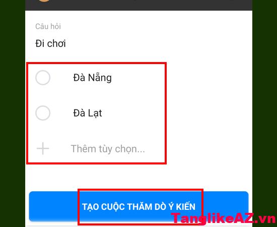 Sau đó chọn Tùy chọn khác và nhấp vào TẠO POLL để khởi chạy cuộc thăm dò. Hướng dẫn tạo cuộc thăm dò ý kiến trên ứng dụng Facebook Messenger