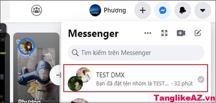 Bước 2: Điều hướng đến cuộc trò chuyện mà bạn muốn tạo cuộc thăm dò ý kiến Hướng dẫn tạo cuộc thăm dò ý kiến trên ứng dụng Facebook Messenger