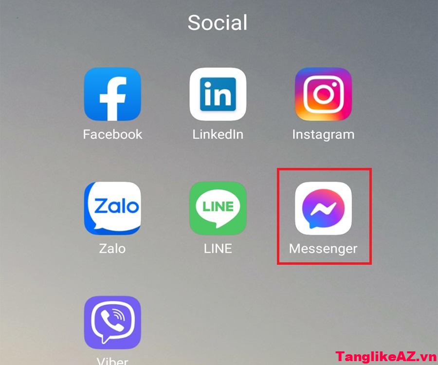 Bước 1: Vào Messenger trên điện thoại Hướng dẫn tạo cuộc thăm dò ý kiến trên ứng dụng Facebook Messenger