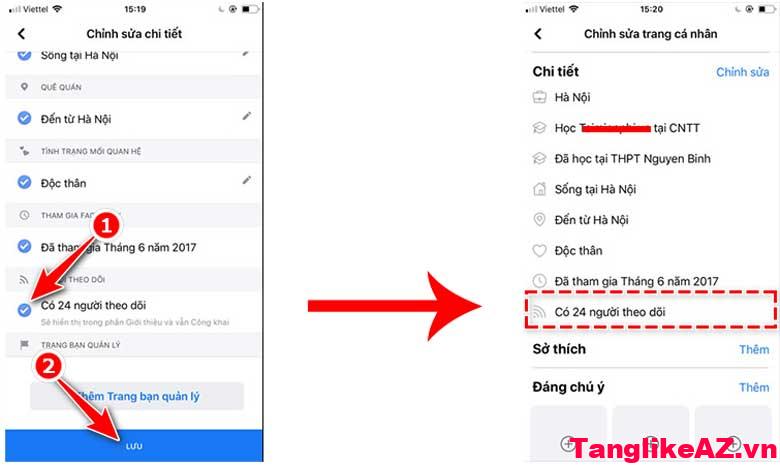 Cách bật theo dõi trên Facebook bằng iPhone: Bước 4