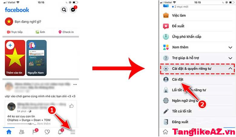 Cách bật tính năng theo dõi trên Facebook bằng iPhone: Bước 1