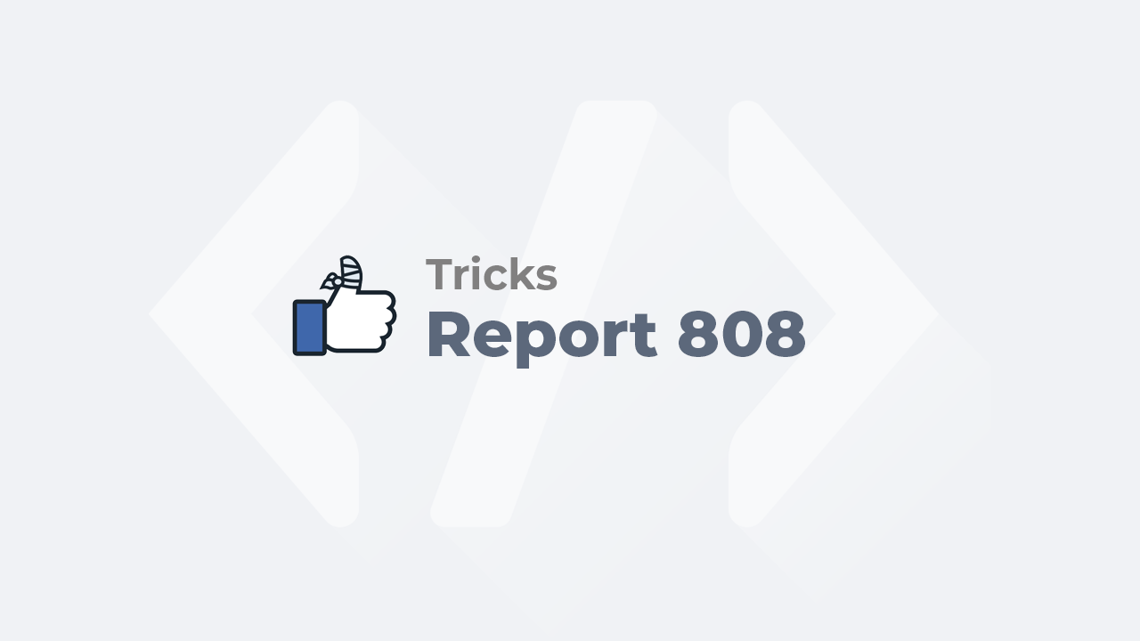 báo cáo 808 Report 808 - Báo cáo tài khoản Facebook giả mạo (TUT dame 808)