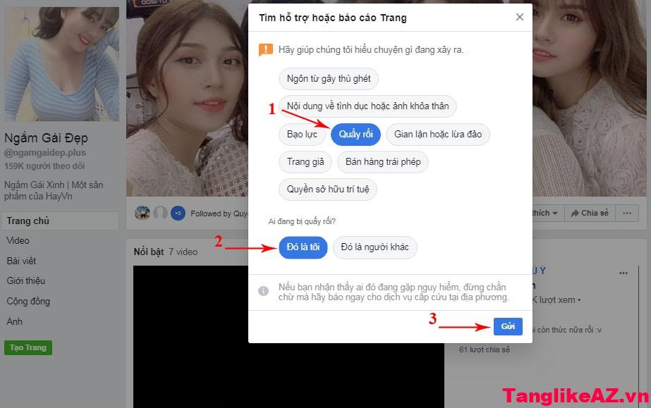 Cách báo cáo một trang fan hâm mộ